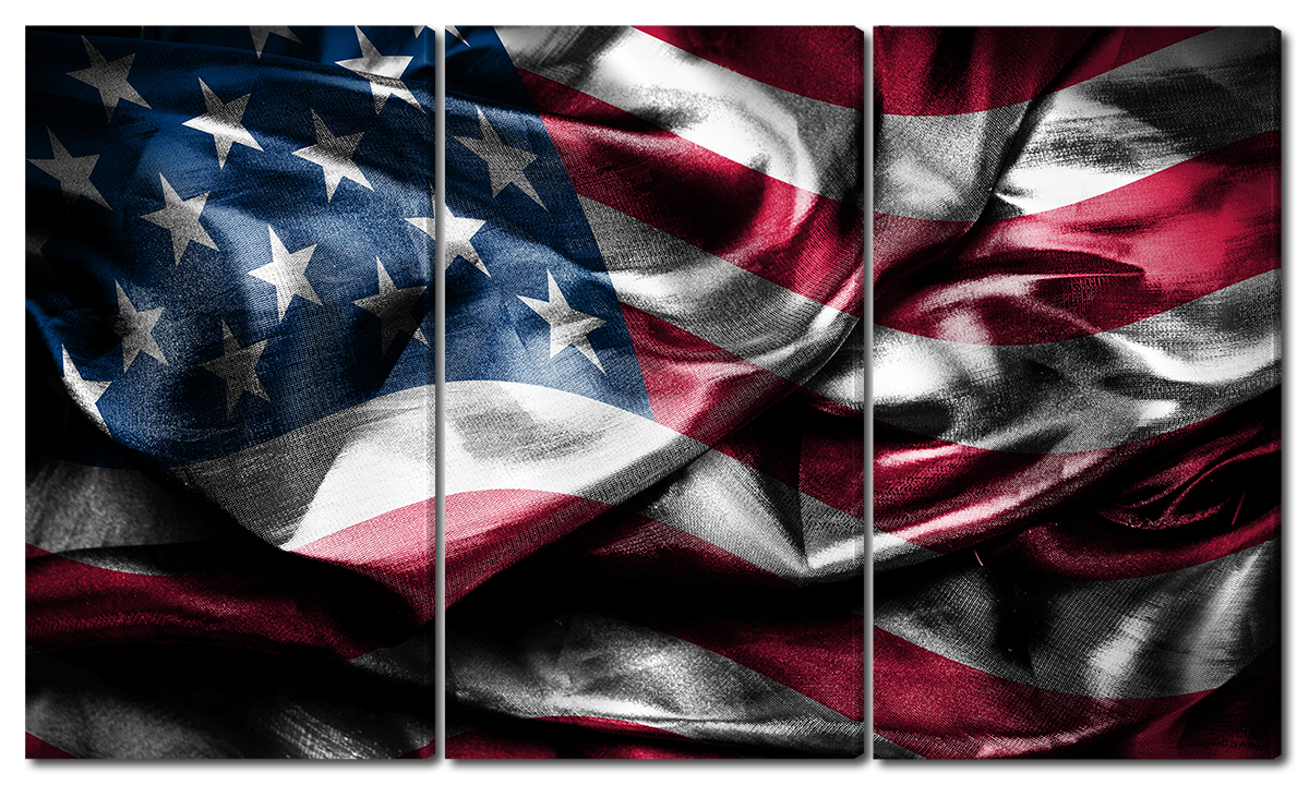 Модульна картина Interno Холст Прапор Америки 124x70 см (R3513L)