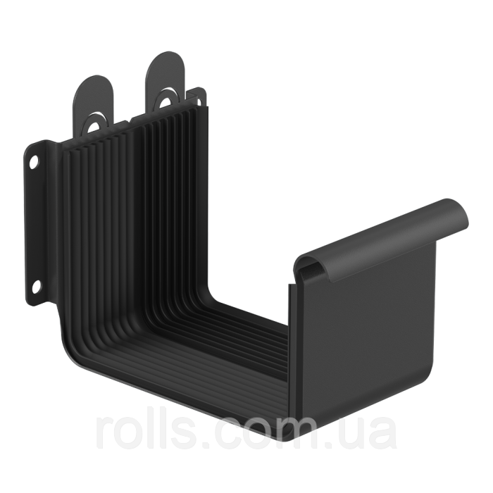 З'єднувач жолоба з кронштейном 125/80, колір Чорний RAL9005 Galeco Stal 2