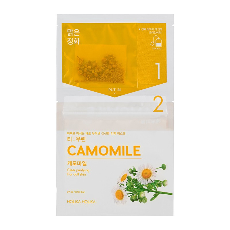 Заспокійлива маска для обличчя "Ромашка" Holika Holika Tea Bag Mask Camomile 27 мл (8806334380519), фото 1