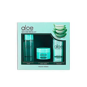 Набір мініатюр для догляду за обличчям Holika Holika Aloe Soothing Essence SkinCare Special Kit 50 мл/50 мл/