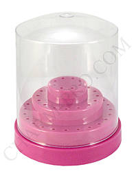 Підставка кругла для фрез (Малинова) 48 шт.