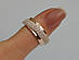 Срібна каблучка з золотими вставками, фото 7