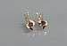 Срібні сережки з золотими вставками, фото 8