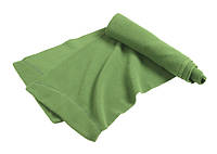 Стильный однотонный утепленный шарф зеленого цвета