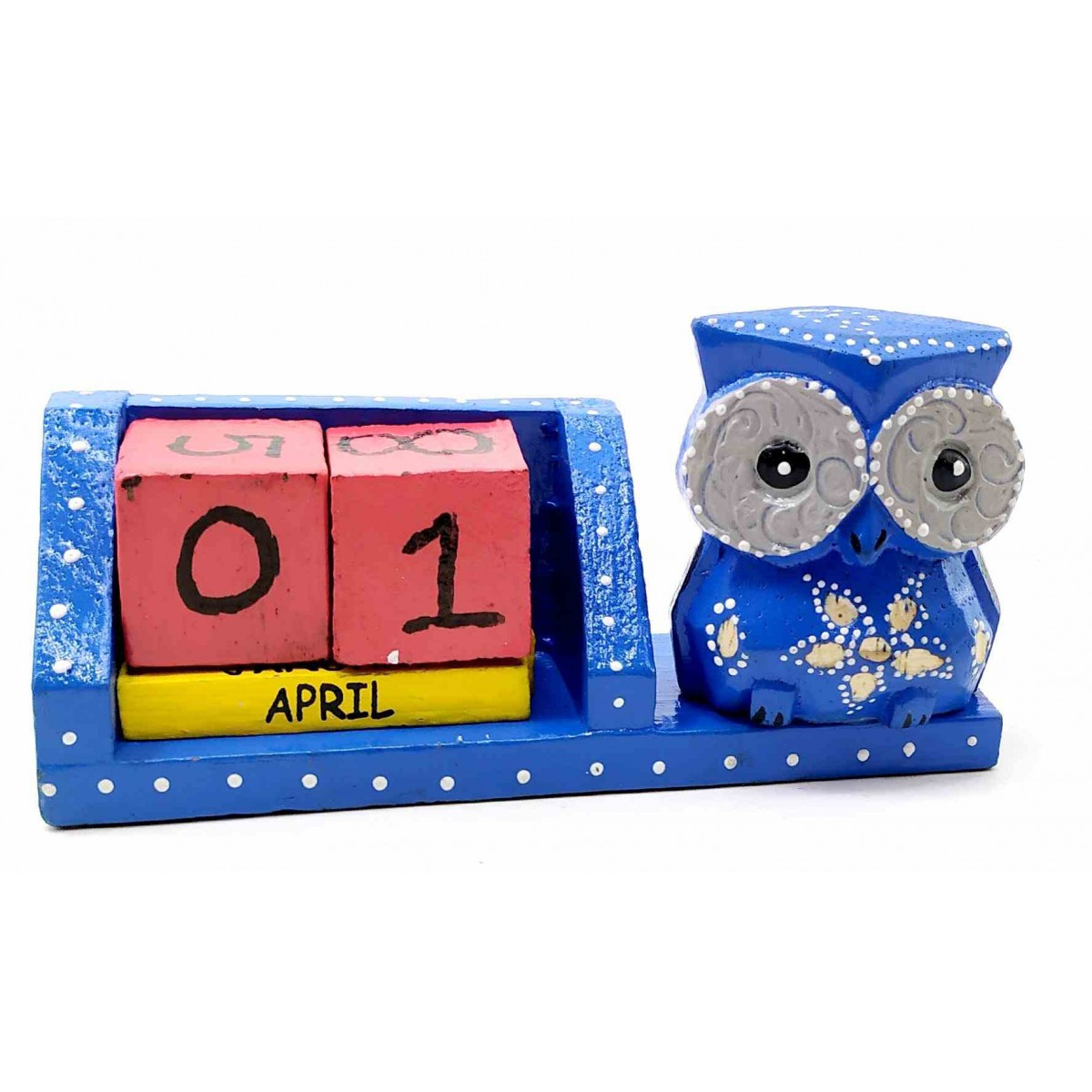Календар на стіл із дерева Сова, фото 1