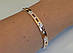 Срібний браслет з золотими вставками, фото 4