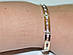 Срібний браслет з золотими вставками, фото 6