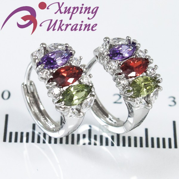 Сережки Xuping родиум 1,3 см 324515(13)