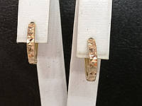 Золотые серьги с алмазной гранью. СБ645(А)И