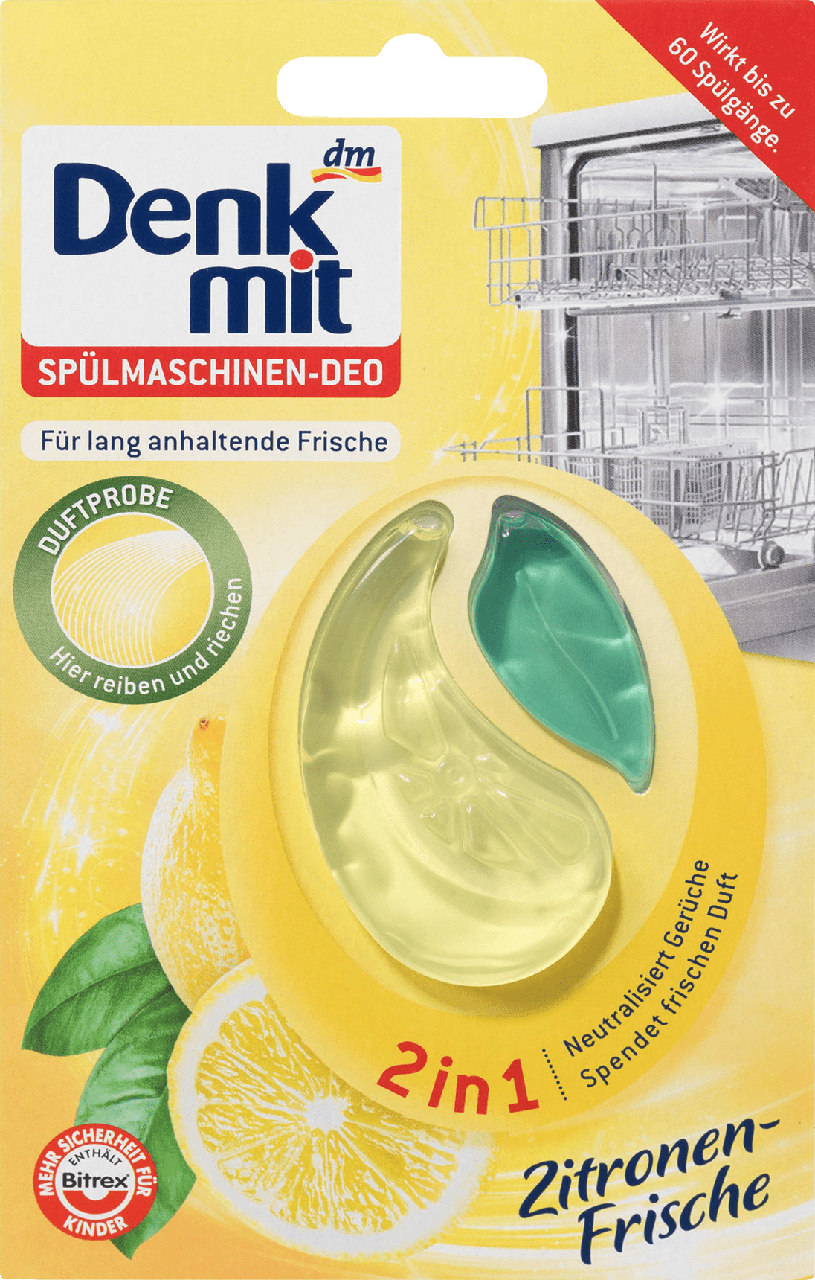 Освіжувач для посудомийної машини Denkmit Spülmaschinen-Deo Zitronen-Frische, 1 шт.