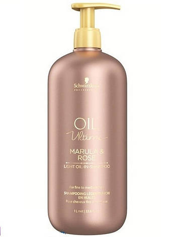 Шампунь для тонкого волосся з олією марули та троянди SCHWARZKOPF Oil Ultime Marula&Rose Light Oil-inShampoo 1000 мл, фото 2