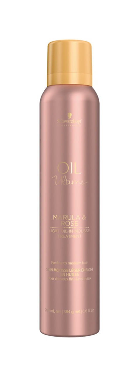 Маска для тонкого та нормального волосся SCHWARZKOPF Oil Ultime Marula&Rose Light Oil-in Mousse Treatment 200 мл