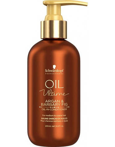 Кондиціонер для нормального та жорсткого волосся SCHWARZKOPF Oil Ultime Argan&Barbary Fig Oil-in Conditioner 200 мл, фото 2