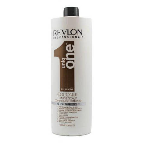 Шампунь-кондиціонер з ароматом кокоса Revlon Professional Uniq One Conditioning Shampoo 1000 мл, фото 1