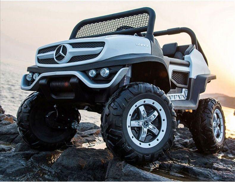 Дитячий електромобіль Джип M 4133 EBLR-1, Mercedes Benz, 4WD, білий, фото 1