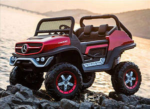 Дитячий електромобіль Джип M 4133 EBLR-3, Mercedes Benz, 4WD, автопофарбування червоний