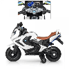 Дитячий мотоцикл BMW на акумуляторі M 3681AL-4 синій (різні кольори), надувні колеса, світло/звук, USB,MP3., фото 8