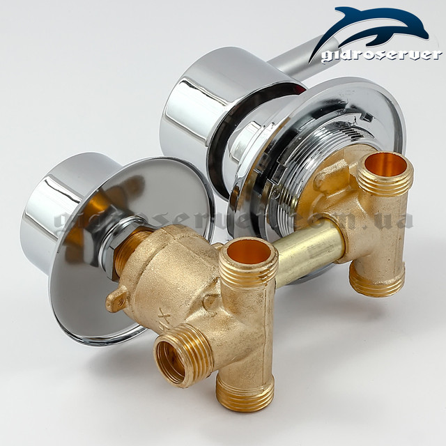 Змішувач для душової кабінки, гідромасажного боксу G3-80 на 3 режими роботи дивертора-перемикача.
