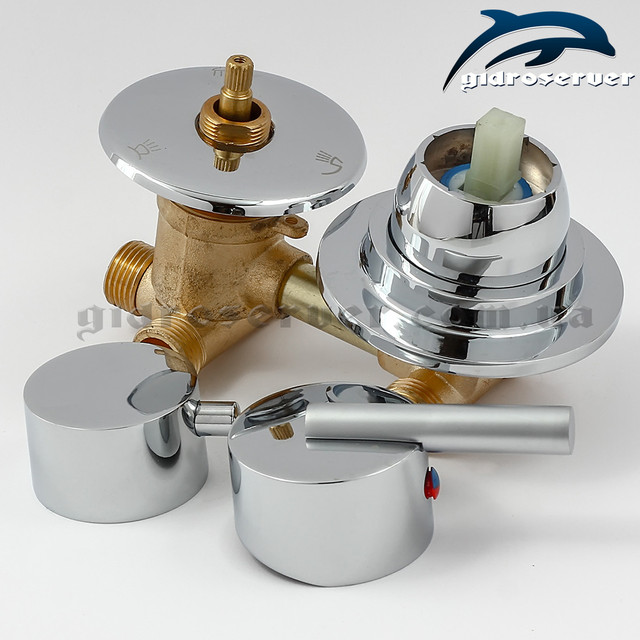 Змішувач для душової кабіни, гідробоксу G3-80 з відстанню між центрами вузлів 80 мм.