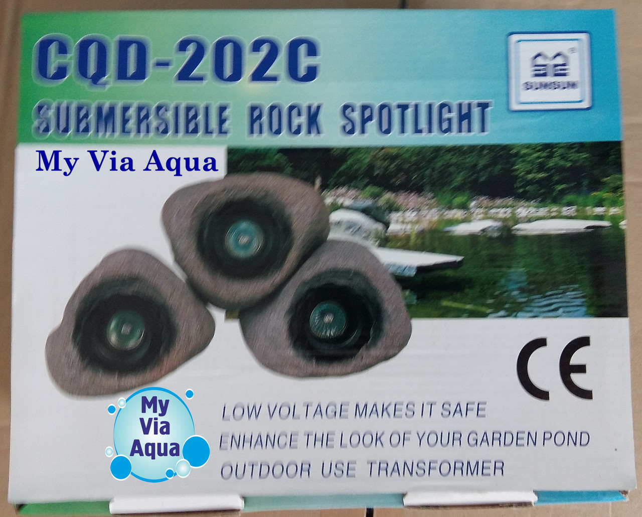 Світильник для ставка SunSun CQD-202C, Камінь 3x20W, фото 1