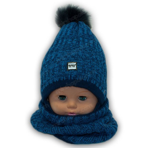 Детский комплект - шапка и шарф для мальчика