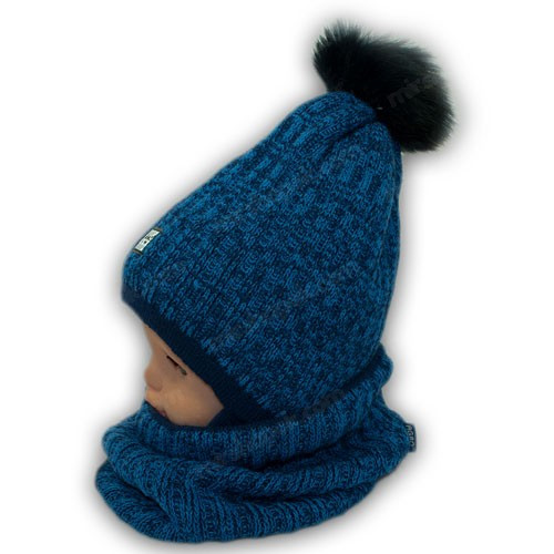 Детский комплект - шапка и шарф для мальчика