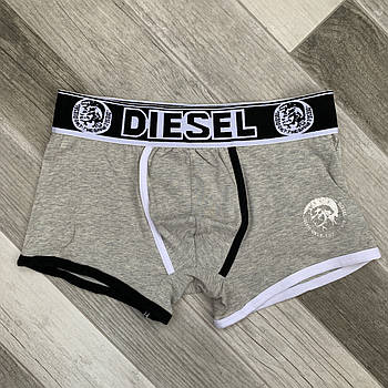 Труси чоловічі боксери бавовна Diesel, розмір M (46-48), сірі, 05804