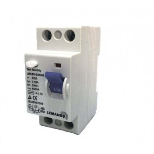 Диф. автомат Lemanso 4.5 KA 1п+н 25A 30mA RCBO LBO45