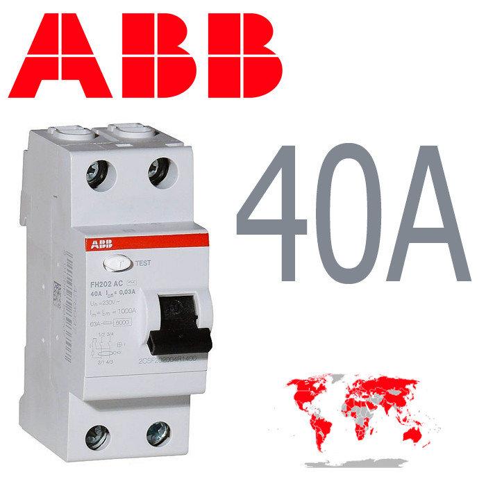 Диффреле УЗО ABB FH202 АС-40/0.03 (30mA)