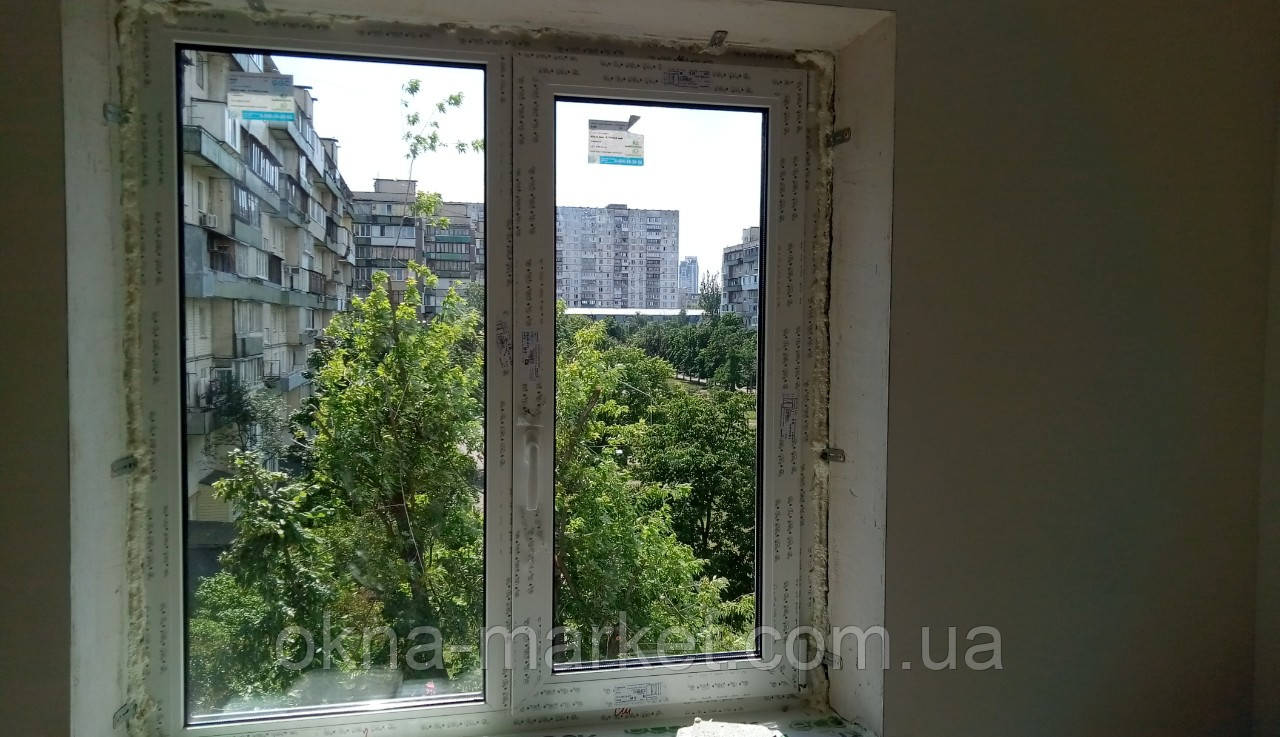 Пластиковое двухстворчатое окно Rehau 70 - фото 10 - id-p258019292