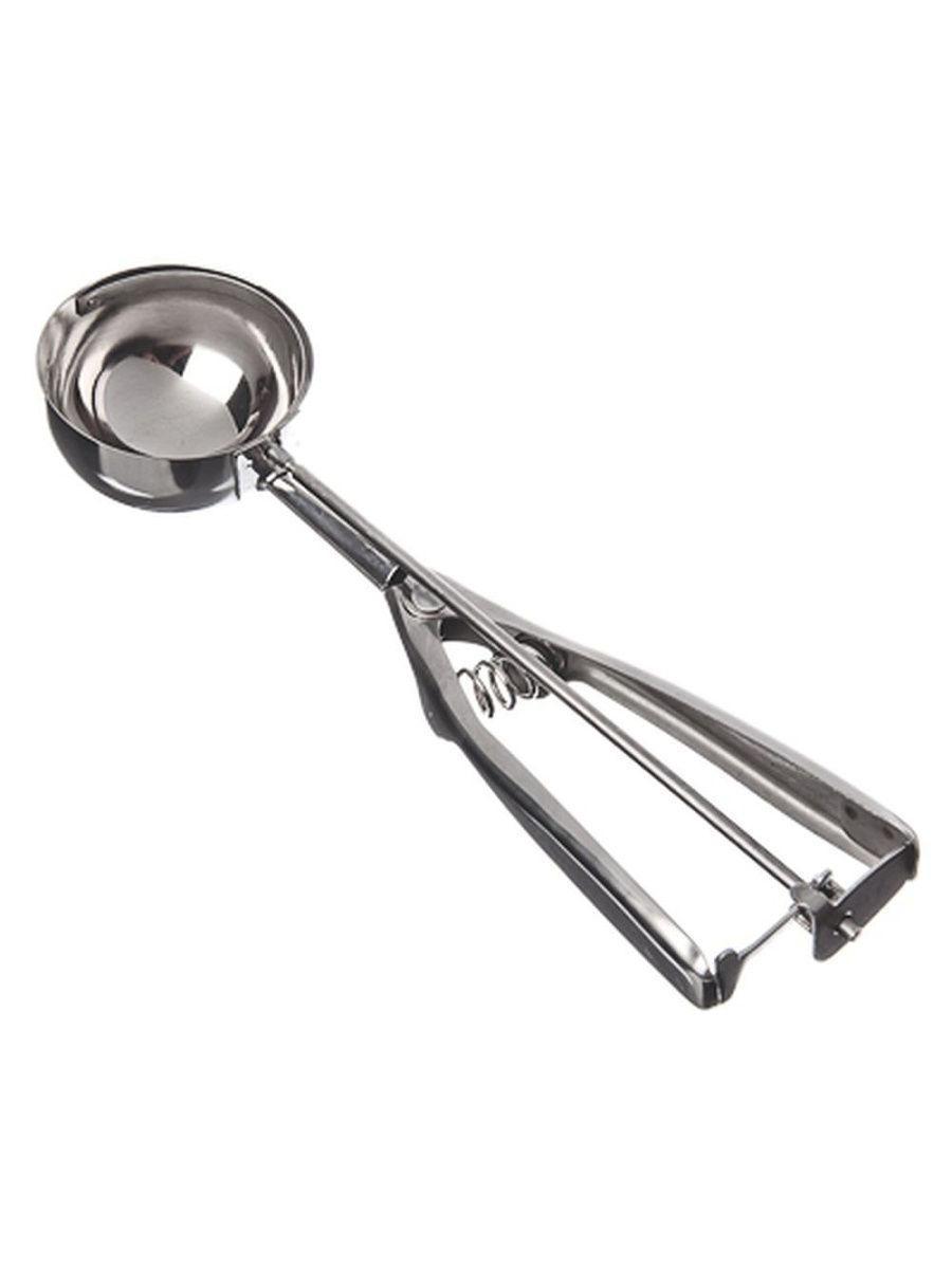 Ложка для морозива кульками механічна Benson BN-169 (5 см) з нержавіючої сталі, фото 1