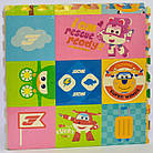 Розвивальний килимок пазл Суперкрила 4 елементи масажний, 4 різновиди, фото 2