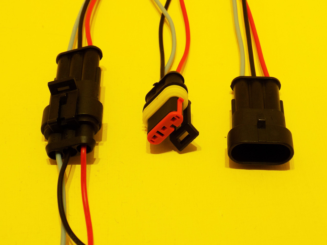 Герметичний авто роз'єм з кабелем DG7031-1.5 3P (мама-тато) комплект, фото 1