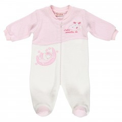 Теплий Чоловічок для новонародженої дівчинки Одяг для дівчаток 56 см BRUMS Італія 153BBMN001 рожевий з білим