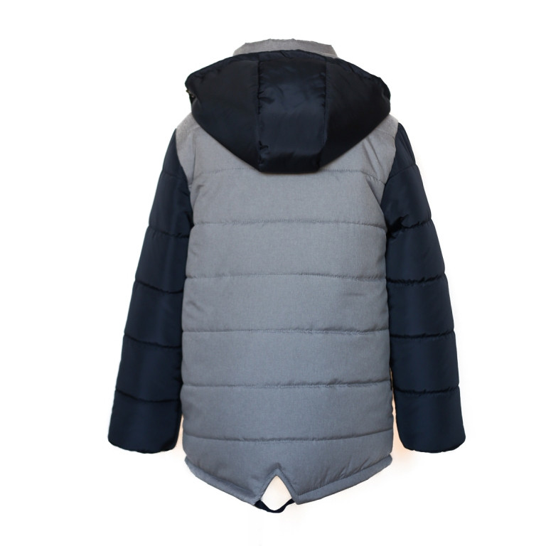 Тёплая зимняя-демисезонная куртка для мальчика " Жокей-серый " - фото 2 - id-p1030871689