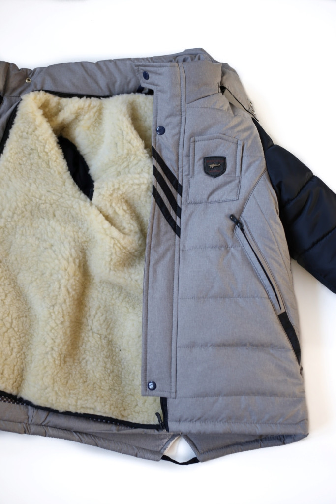 Тёплая зимняя-демисезонная куртка для мальчика " Жокей-серый " - фото 4 - id-p1030871689