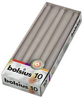 Свеча коническая серая Bolsius 24,5 см 10 шт (s30-070Б)