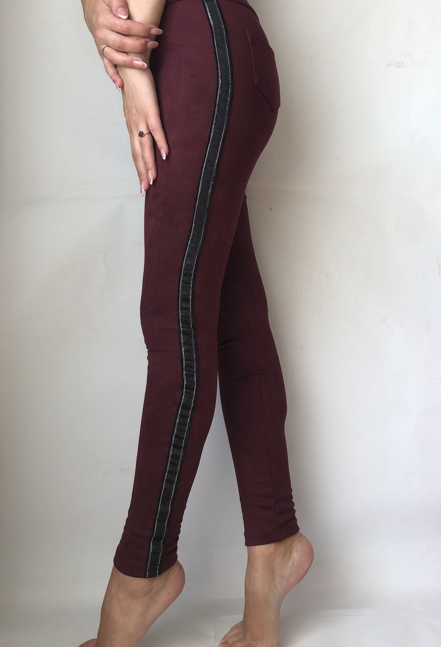 Замшеві лосини (42-48) No 78 бордовий