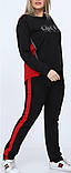Костюм жіночий великого розміру "Чорний з червоним", фото 2