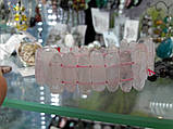 Кварц браслет природный розовый кварц. Браслет с кварцем на резинке безразмерный, фото 9