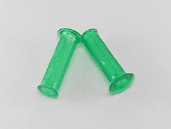 Ручки газа силиконовые KOSO (Тайвань) зеленые, пара(03645)