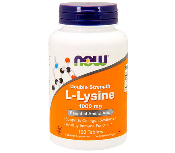 L-Lysine 1000 мг NOW, 100 таблеток