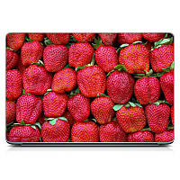 Наклейка на крышку ноутбука виниловая защитная 15.6"-13.3" 380x250 мм Strawberry Матовая