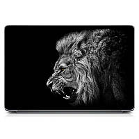 Универсальная виниловая наклейка на ноутбук 15.6"-13.3" 380x250 мм Lion Матовая 380х250 мм, подарок на День