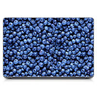 Наклейка на крышку ноутбука виниловая защитная 15.6"-13.3" 380x250 мм Blueberries Матовая