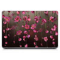 Наклейка на ноутбук виниловая 15.6"-13.3" 3D flowers Матовая 380х250 мм, подарок для девушки, сестры, подруги