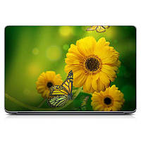 Наклейка виниловая на ноутбуки 15.6"-13.3" Butterfly Матовая, наклейки на Макбук, Macbook 380х250 мм