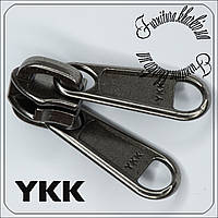 Бегунок спираль №10RC YKK две ручки , темный никель.