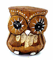 Фігурка Сова дерев'яна різьблена 5х4,5х3см (32670)