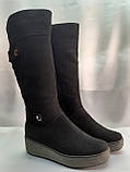 Зимові комфортні жіночі замшеві чоботи Romax, фото 4